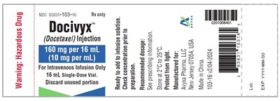 DOCIVYX (docetaxel) Injection, 160 mg/16 mL -Vial Label - 2ad4f265 675e 47bf a2fa 57d9266a6dda 16