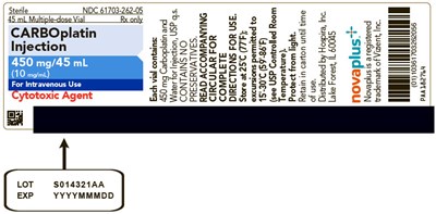 PRINCIPAL DISPLAY PANEL - 45 mL Vial Label - carboplatin 08