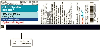 PRINCIPAL DISPLAY PANEL - 60 mL Vial Label - carboplatin 10