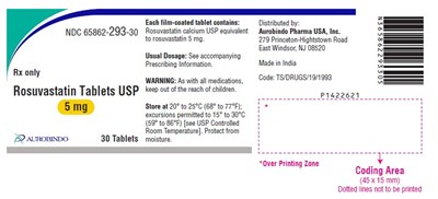 rosuvastatin-fig1.jpg PACKAGE LABEL-PRINCIPAL DISPLAY PANEL - 5 mg (30 Tablets Bottle) - rosuvastatin fig1
