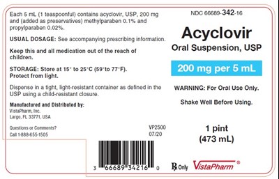 Bottle Label - acyclovir oral suspension usp 4
