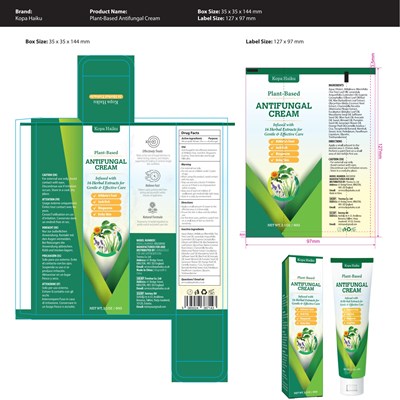 Package - KH Plant Based Antifungal 60g Packaging DrugFacts Outlined 02