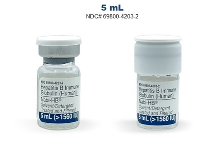 Nabi vial front pannel label 5mL