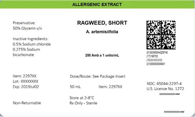 Image - Ragweed Mix (Giant, Short) Intradermal - standardized ragweed 5