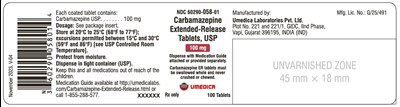 carbamazepine-er-tablets-usp-100mg-100s.jpg Carbamazepine Extended-Release Tablets USP, 100 mg - NDC 60290-058-01 - 100's Bottle Label - carbamazepine er tablets usp 100mg 100s
