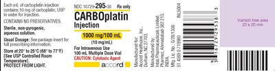 Carboplatin 1000mg Container Label