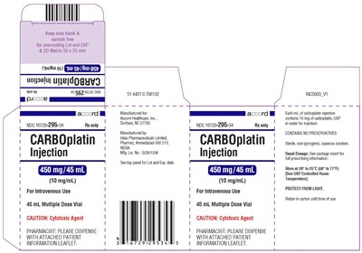 16729-295-34 (Carboplatin 450mg Carton Label)