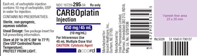 16729-295-34 (Carboplatin 450mg Container Label)