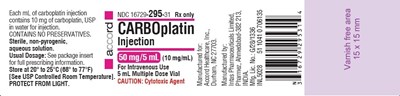 16729-295-31 (Carboplatin 50mg Container Label)