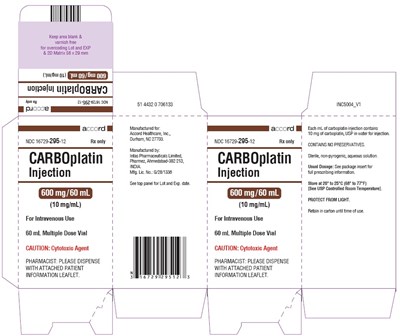16729-295-12 (Carboplatin 600mg Carton Label)