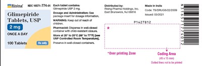 glimepiride-fig2.jpg PACKAGE LABEL-PRINCIPAL DISPLAY PANEL - 2 mg (100 Tablet Bottle) - glimepiride fig2