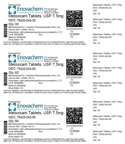 label.jpg Meloxicam Tablets USP 7.5 mg - label