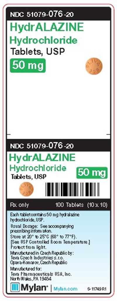 Hydralazine Hydrochloride 50 mg Tablets Unit Carton Label - image 05