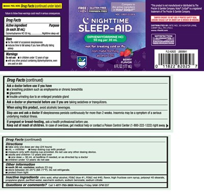 Diphenhydramine HCL 50 mg - ez nite sleep aid berry liquid 1
