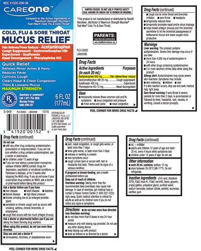 mucus-relief-cold-flu-and-sore-throat-max-strength-1.jpg Acetaminophen 650 mg, Dextromethorphan HBr 20 mg, Guaifenesin 400 mg, Phenylephrine HCI 10 mg - mucus relief cold flu and sore throat max strength 1