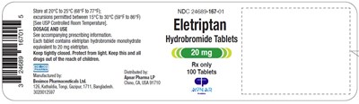 Principal Display Panel (20 mg Tablet Bottle Pack)
