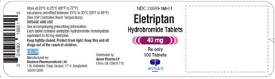 Principal Display Panel (40 mg Tablet Bottle Pack)