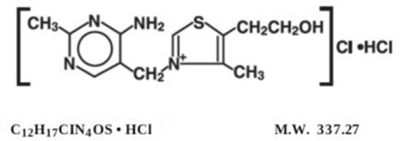 Thiamine Hydrochloride Chemical Structure (Thiamine Str)