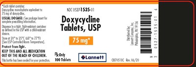 doxycycline-tablets-usp-3.jpg 75 mg 100 count bottle label - doxycycline tablets usp 3