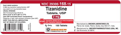 Container Label (Tizanidine tablets 2 mg)