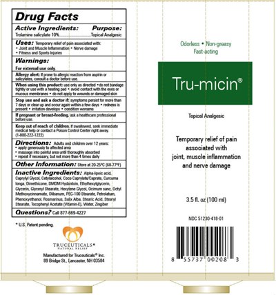 Principal Display Panel - 100 mL Tube Label - tru micin 01
