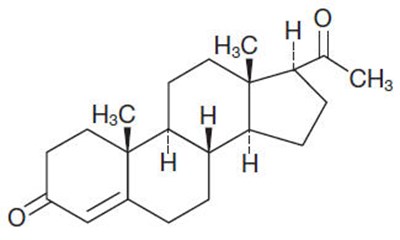 Chemical Structure - progesterone 01