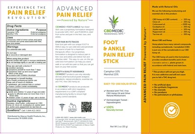 Label - Label MEDIC FootandAnklePainReliefStick 24909 747