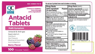 Qc(cdma) Multi-symptom Antacid Tablets Berry Flavor (Rolaids Regular Strength Tablets Mint 01)