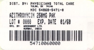 Image Of Package Label 250 mg Dose Pak (5471)