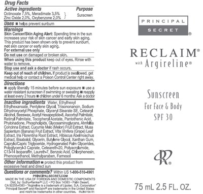 reclaim-01.jpg PRINCIPAL DISPLAY PANEL - 75 mL Tube Label - reclaim 01