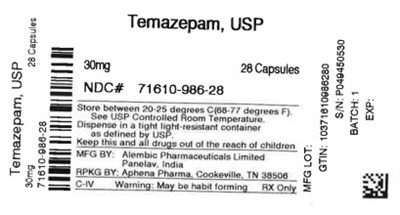 Label (71610 0986 28)