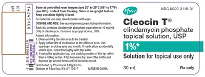 cleocin-t-03.jpg PRINCIPAL DISPLAY PANEL - 30 mL Bottle Label - cleocin t 03