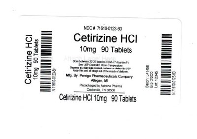 Bottle Label 10 mg (71610 0123 60)