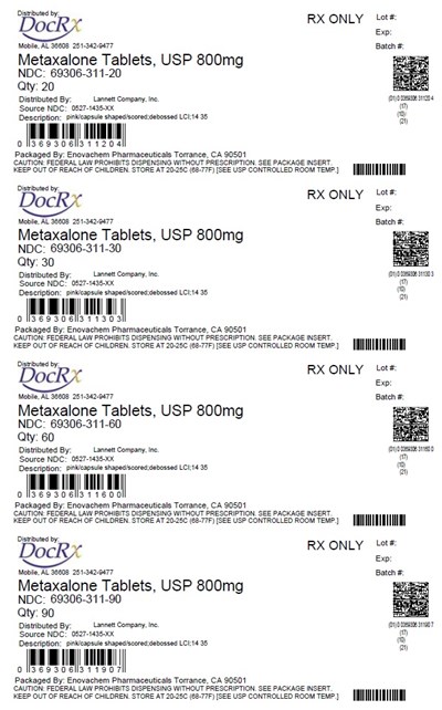 label - metaxalone tablets 3