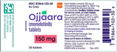 Ojjaara 150 mg Tablet 30 Count Label (Ojjaara Spl Graphic 05)