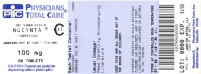 image of 100 mg package label - 6039
