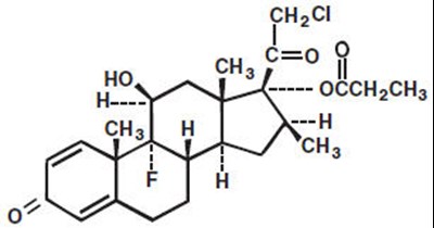 Chemical Structure - clobetasol 01
