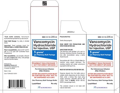 PACKAGE LABEL-PRINCIPAL DISPLAY PANEL - 5 grams per Pharmacy Bulk Package - Carton (1 Vial) - vancomycin fig2