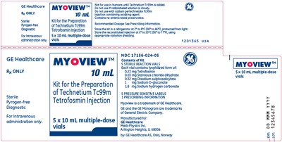 myoview-03.jpg PRINCIPAL DISPLAY PANEL - 5 Vial Kit Label - myoview 03