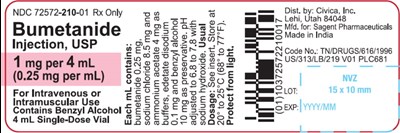 Package Label – Principal Display Panel – Vial Label (Bum03 0001 02)