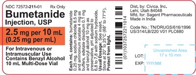 Package Label – Principal Display Panel – Vial Label (Bum03 0001 04)