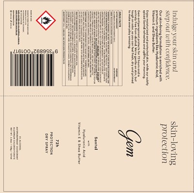 Label (Gem Santal 3.8oz)