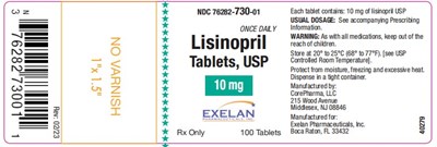 Lisinopril Tablet - Images NDC 76282-730