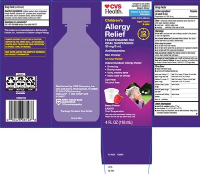 Fexofenadine HCl, Usp 30 mg (Childrens Fexofenadine HCl 30 mg Berry Liquid Mia 1)