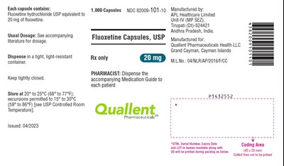 fluoxetine-fig2.jpg PACKAGE LABEL-PRINCIPAL DISPLAY PANEL - 20 mg (100 Capsules Bottle) - fluoxetine fig2