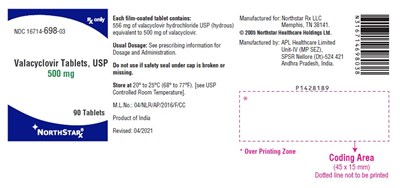 valacyclovir-fig1.jpg PACKAGE LABEL-PRINCIPAL DISPLAY PANEL - 500 mg (100 Tablet Bottle) - valacyclovir fig1