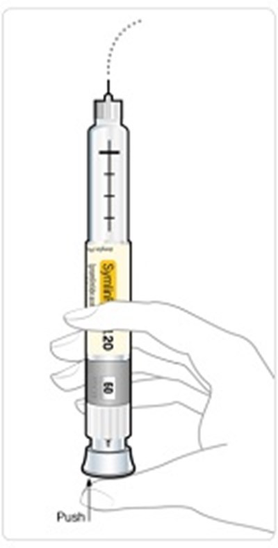 Figure J - 120mcg hold needle up - Figure J 120mcg hold needle up