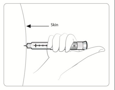 Figure P - 60mcg insert needle into skin - image 23