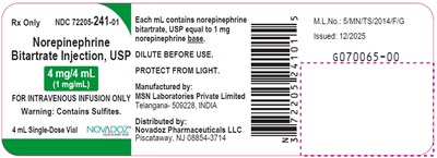 Norepineprine-bitrate-inj-vial-label (Norepineprine Bitrate Inj Vial Label)