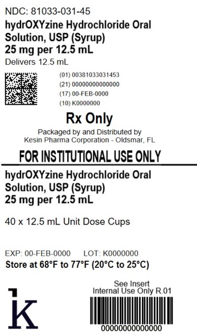Hydroxyzine 12.5 mL Carton 40 Count (Hydroxyzine 12.5ml Carton 40ct)